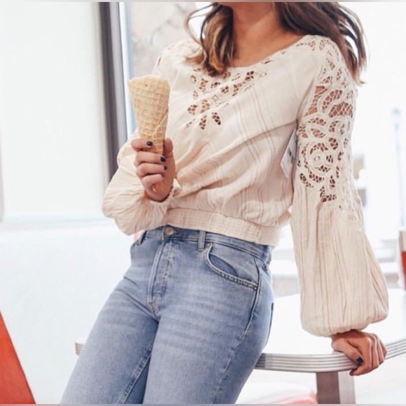 Free People FLOATING MEMORIES Top Sz Small 100% cotton - Picture 2 of 10